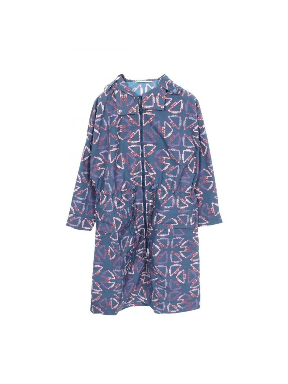 Hermes Tatersales Long Beach Hooded Nylon Coat